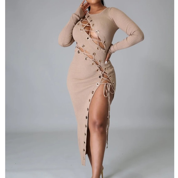 Hera collection long sleeve tie up dress size small - Picture 1 of 7